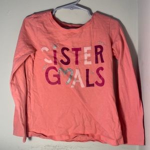 PINK SISTER GOALS GIRL TODDLER TSHIRT